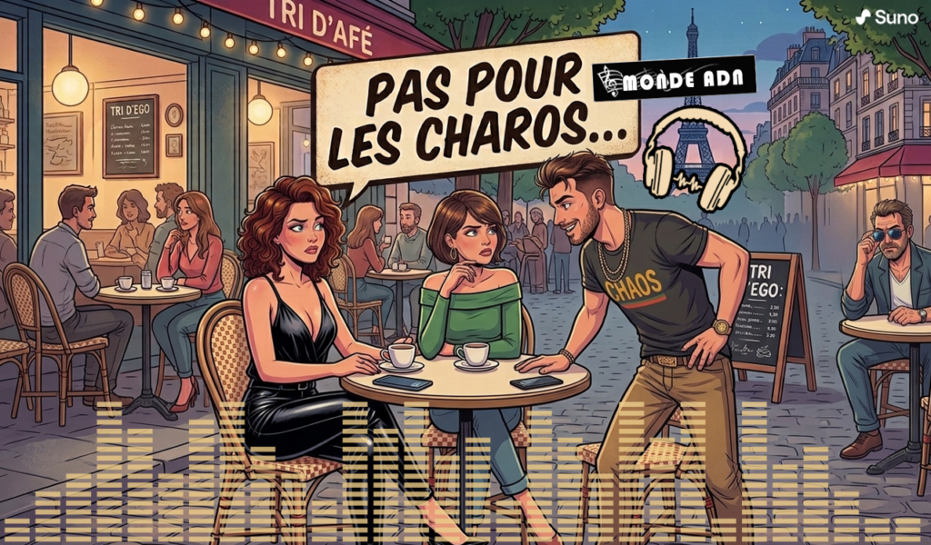 Pas pour les charos. Chanson française, spécial hommes, ironie, drole