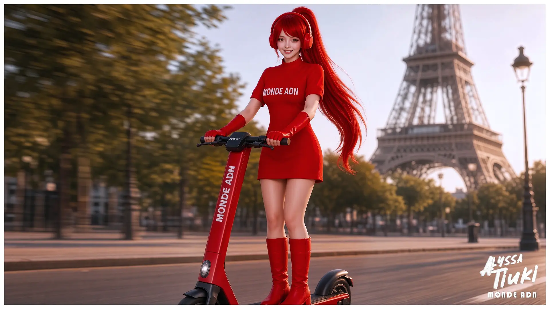 Alyssa Tiuki en trottinette Monde ADN